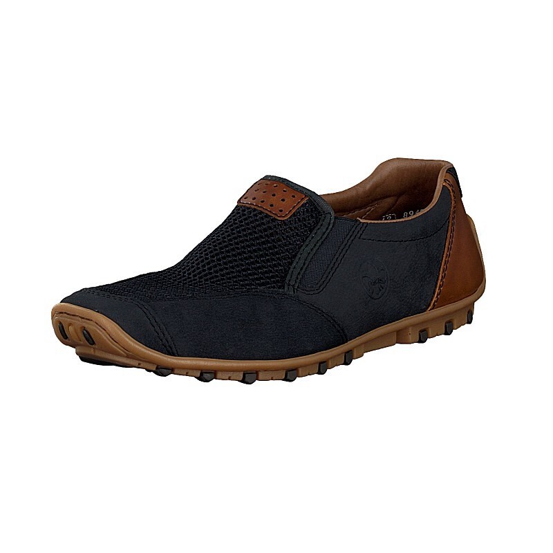 Slip On Rieker 08967-14 Para Homem - Azuis